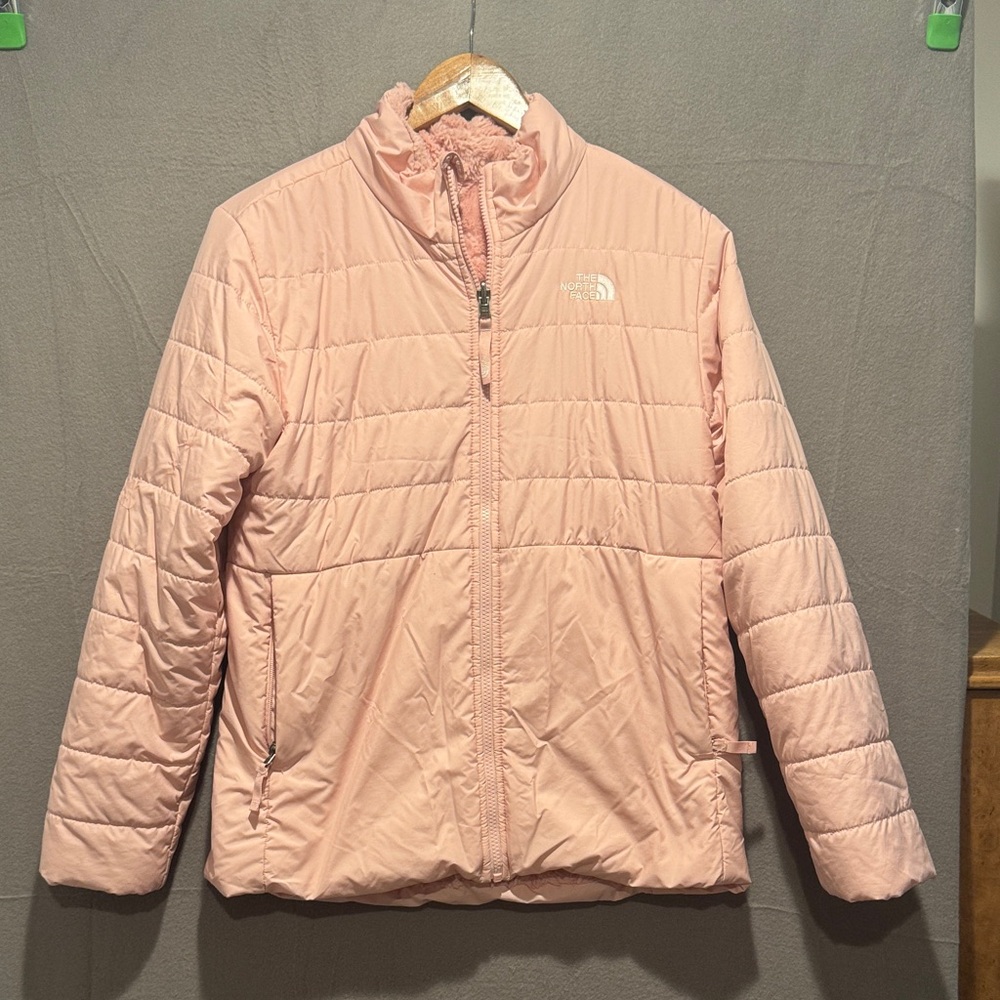 The North Face Light Pink Quilted fleece lined Jacket